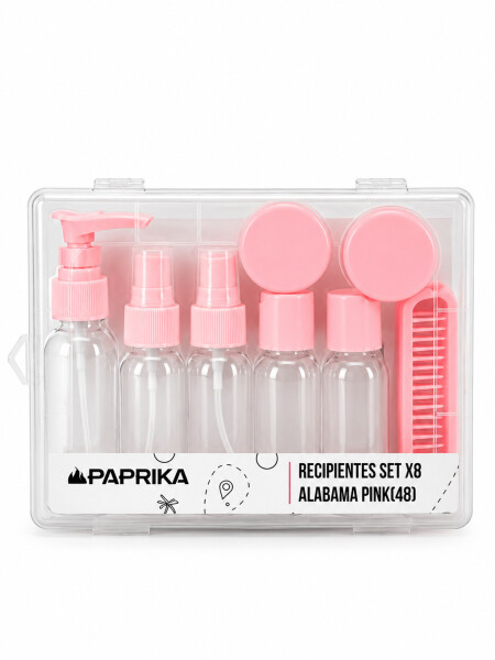 RECIPIENTES ALABAMA PINK SET X 8 ROSADO.