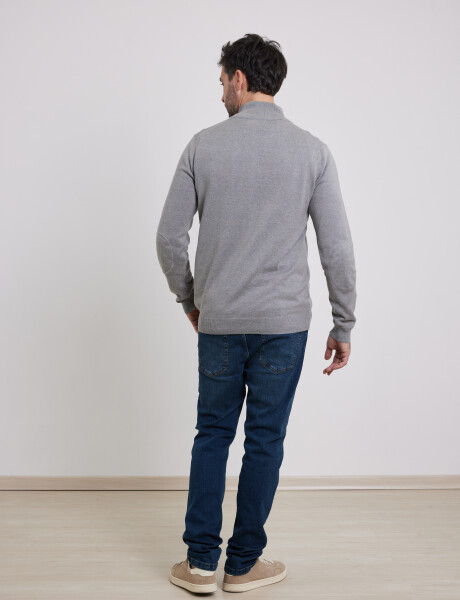 470656 CARDIGAN HARRINGTON LABEL Gris