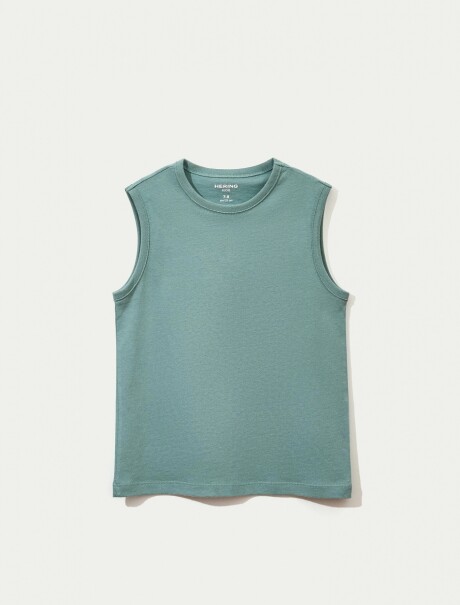 MUSCULOSA BÁSICA INFANTIL REGULAR VERDE