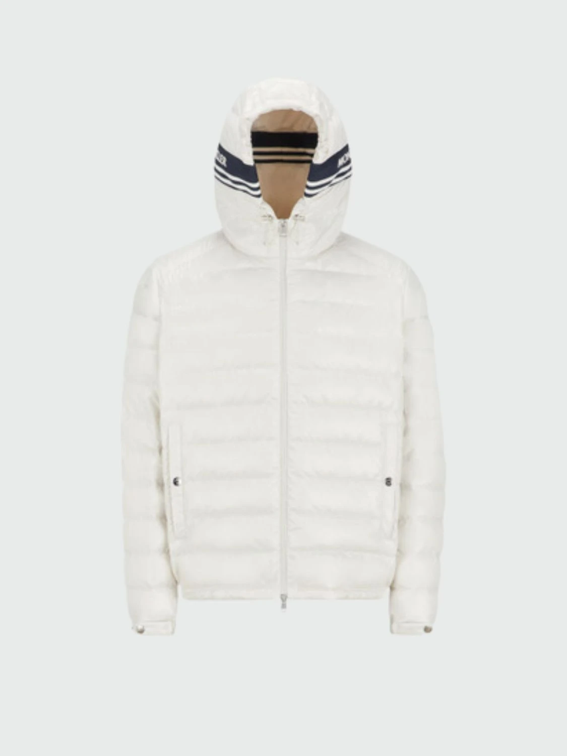 Moncler -Campera con capucha ajustable, rellena de plumas, CORNOUR Blanco
