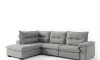 Sillón 5 Cuerpos con Chaise Retráctil y Reclinable - Cesky Gris Derecho