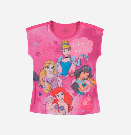 Camiseta niña Princesas Disney ROSA