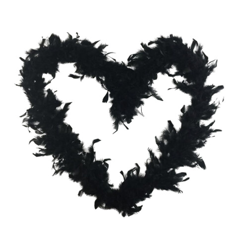 Boa De Plumas Negro