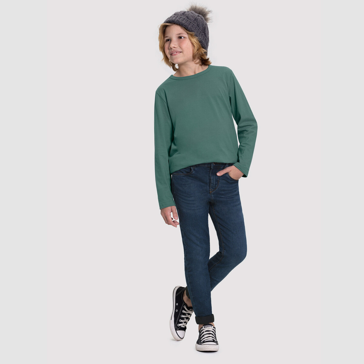 Jeans Oscuro Facheritos Alakazoo - Azul Oscuro 