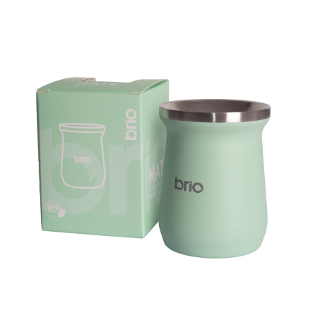Mate De Acero Inoxidable brio Alto Diseño Clásico Menta