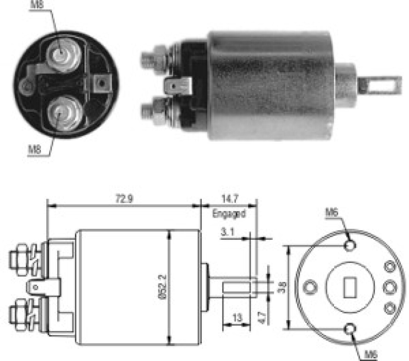 AUTOMATICO DE ARRANQUE - NISSAN BLUEBIRD HITACHI 12V ZM 