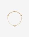 Pulseras Flexibles Perla Pulsera Flexible Corazón Nácar - Dorado Oro Amarillo