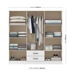 ROPERO - 6 PUERTAS PLATINUM BLANCO