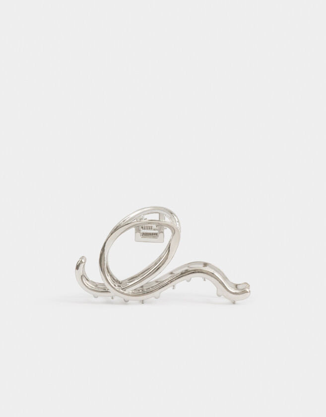 Broche Metallic Broche Metálico Wavy Plateado - Plateado