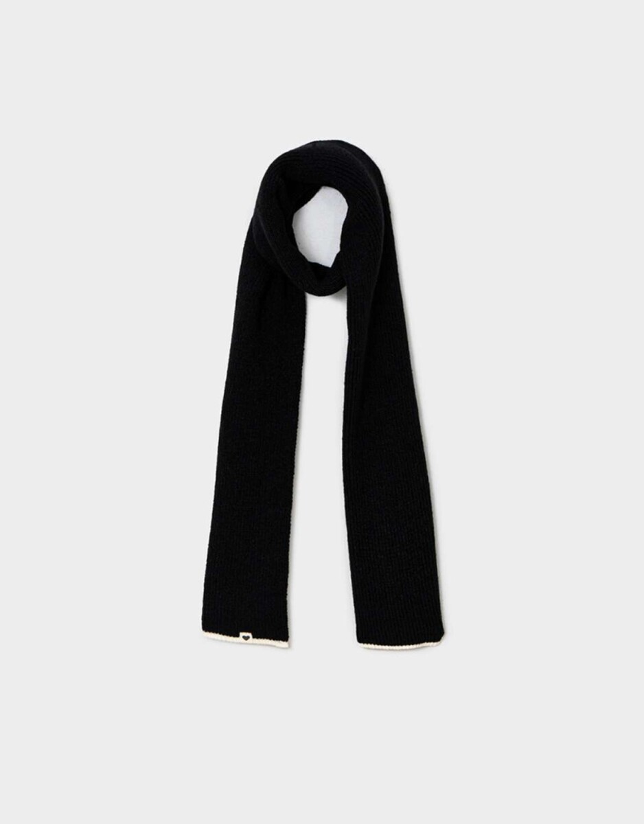 Bufanda Con Tag - Negro 