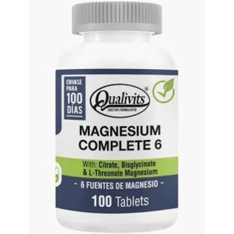 Magnesium Complete 6 Qualivits 100 Tabletas