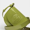 Mini bag Aura en cuero charol Moss