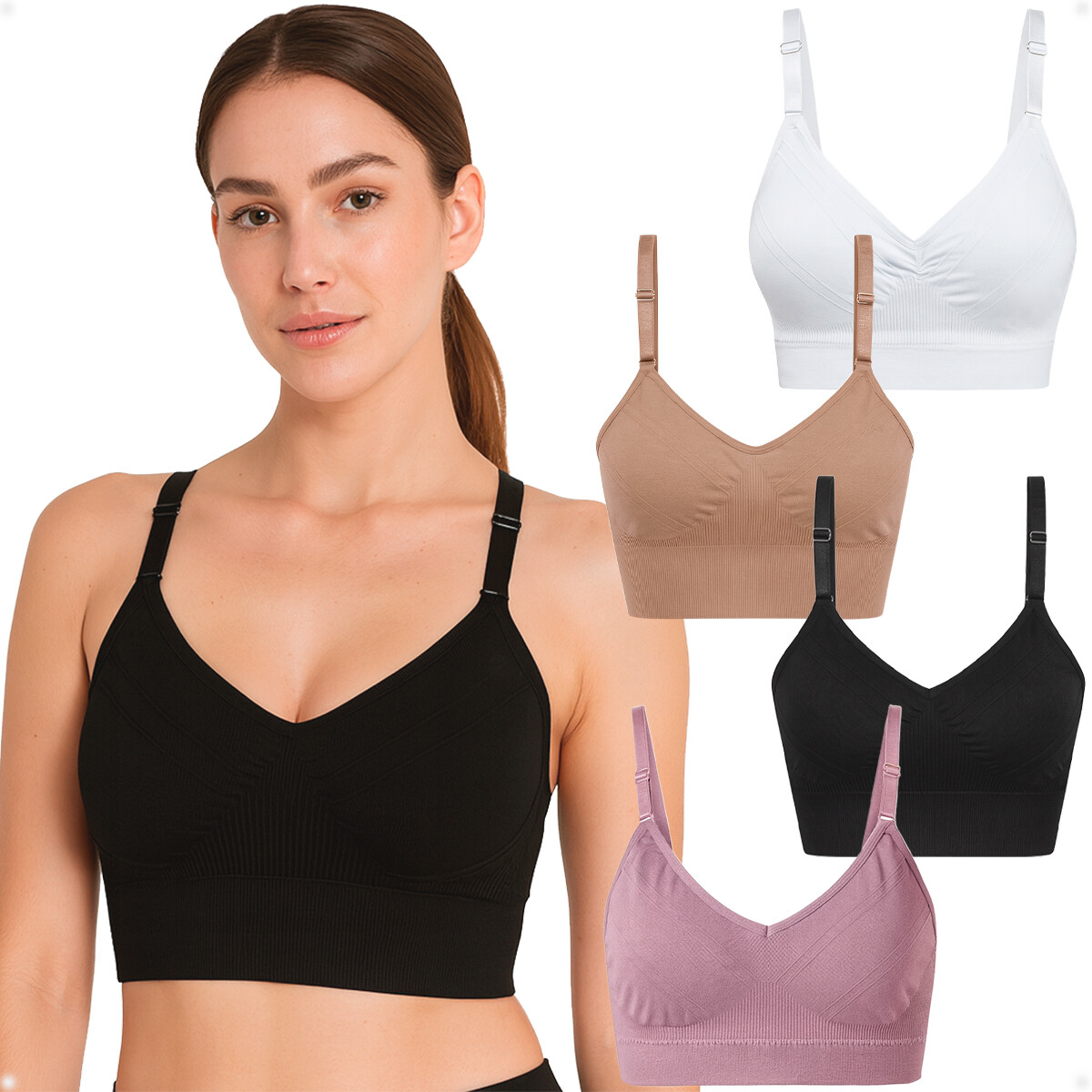 Soutien Top Con Tiras - Negro 