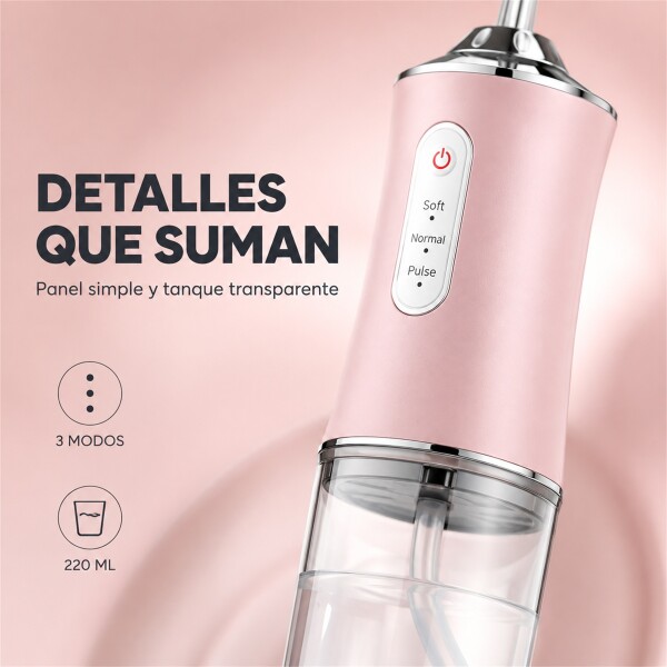 Irrigador Limpiador Oral Bucal Dental Brackets Profesional Rosa