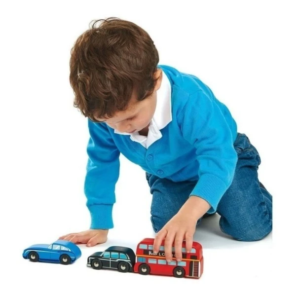 Tender Leaf Toys Set De Autos Londres Juguetes Madera Niños Tender Leaf Toys Set De Autos Londres Juguetes Madera Niños