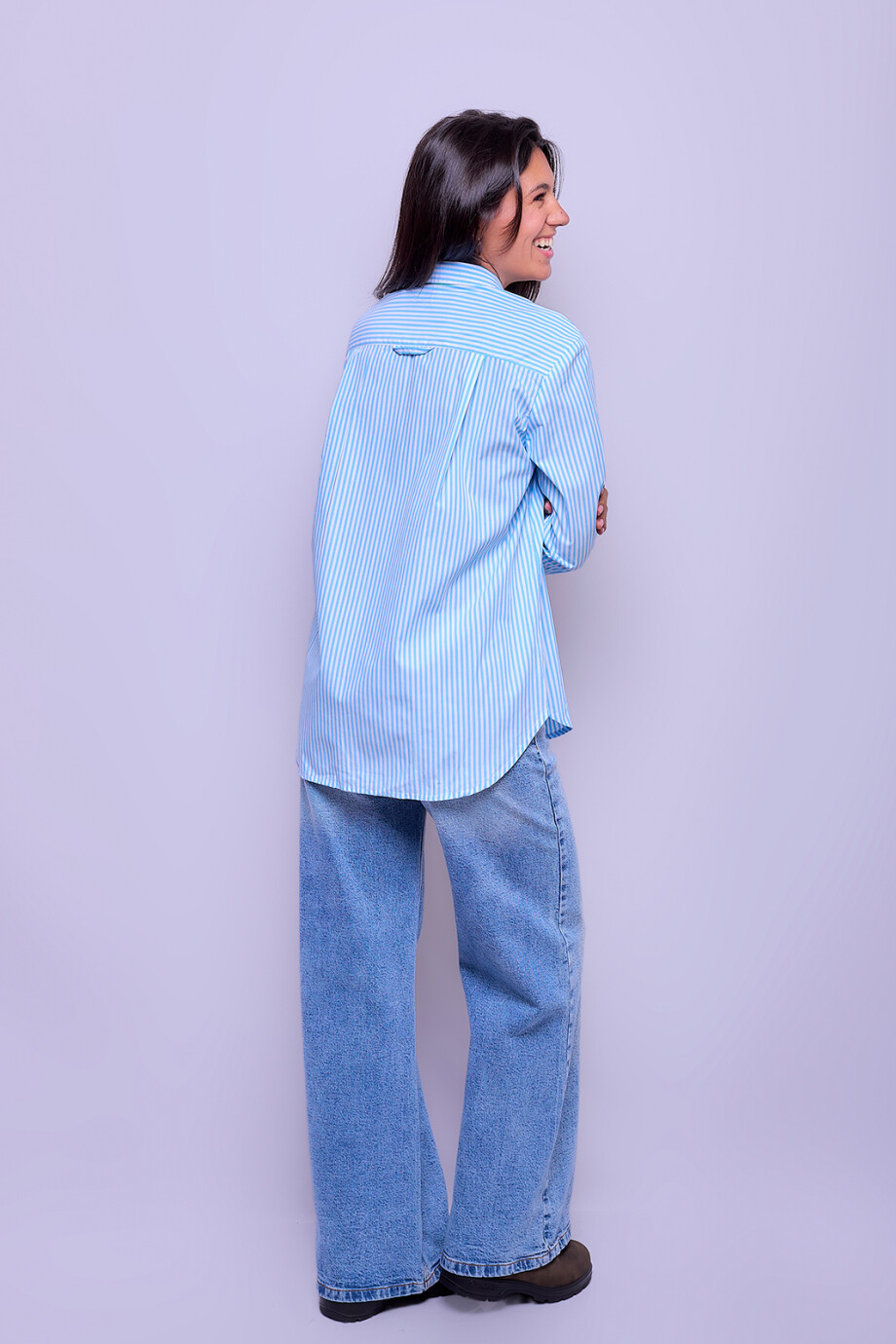 Camisa Dama Emi Raya Celeste 2