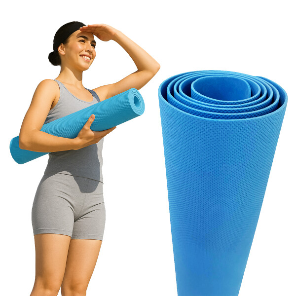 Colchoneta De Yoga Antideslizante 3mm Celeste