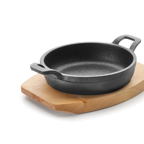 Cacerola de Hierro Fundido con Base de Madera 500 ml Cacerola de Hierro Fundido con Base de Madera 500 ml