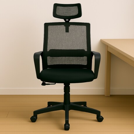 SILLA DE ESCRITORIO CON SOPORTE LUMBAR Y APOYA CABEZA Silla De Escritorio Con Soporte Lumbar Y Apoya Cabeza Negro