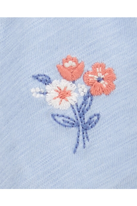 Set dos piezas de algodón, vestido y saco diseño floral Sin color