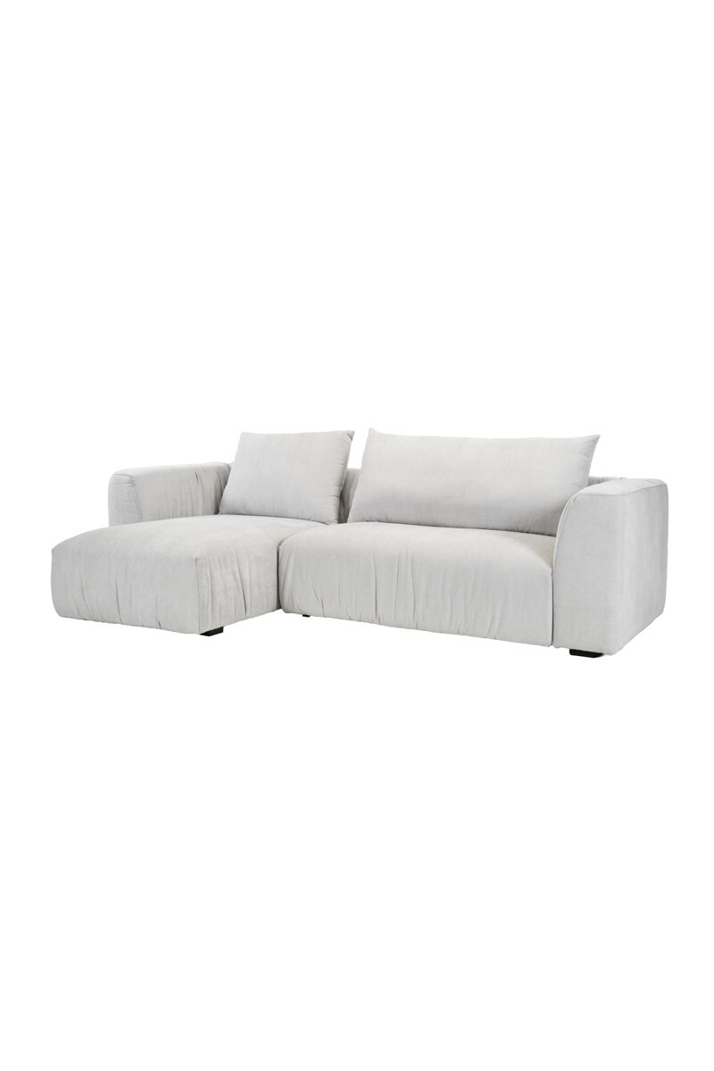 CORSO SOFA CORSO CHAISE IZQ 266X105X80CM (2PIEZAS) TELA GRIS CLARO