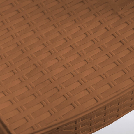 Silla Jardín Rattan Apilable UV 150kg Exterior Turca Marron