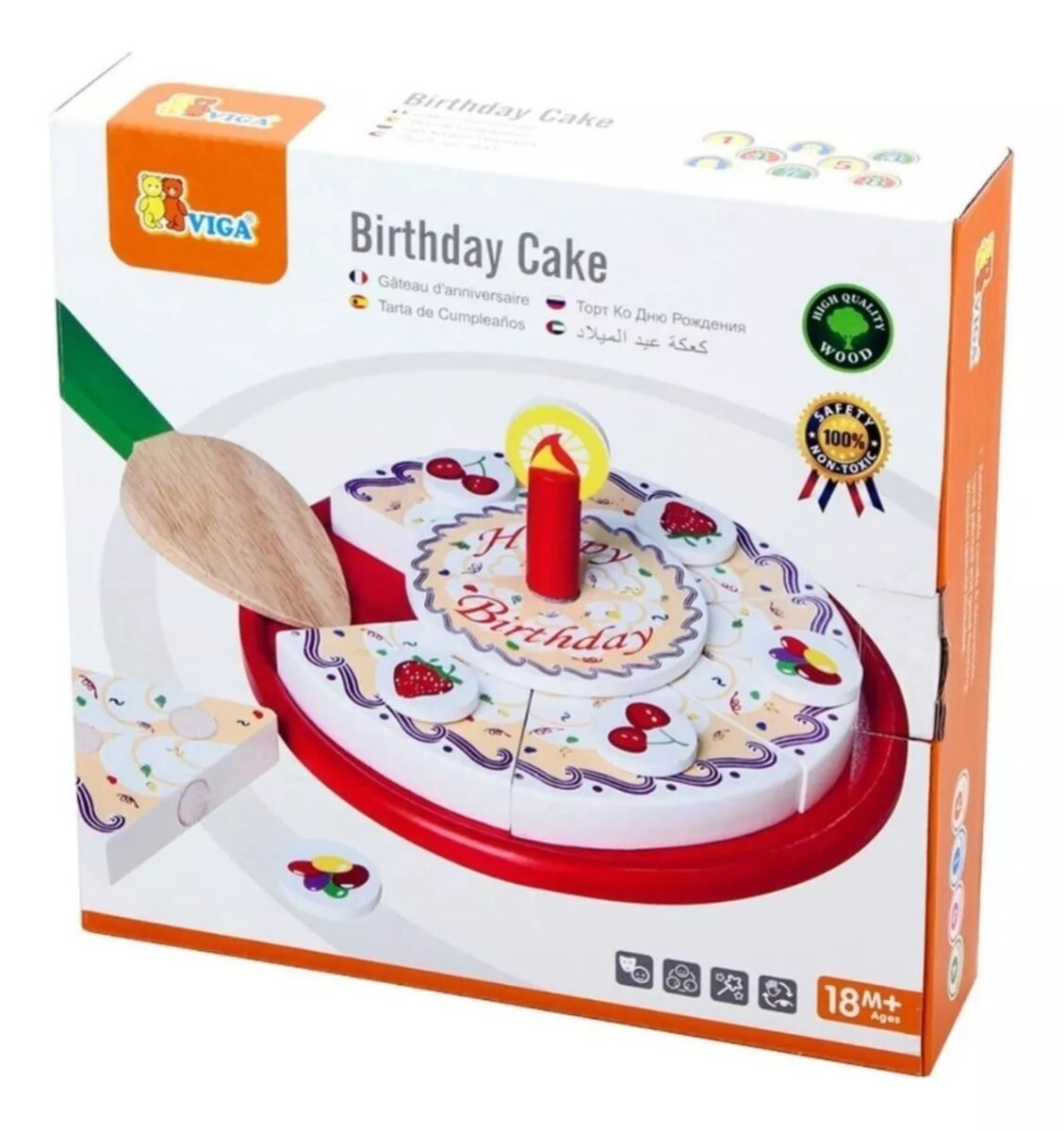 Viga Toys - 58499 - Pastel Cortante - Cumpleaños 