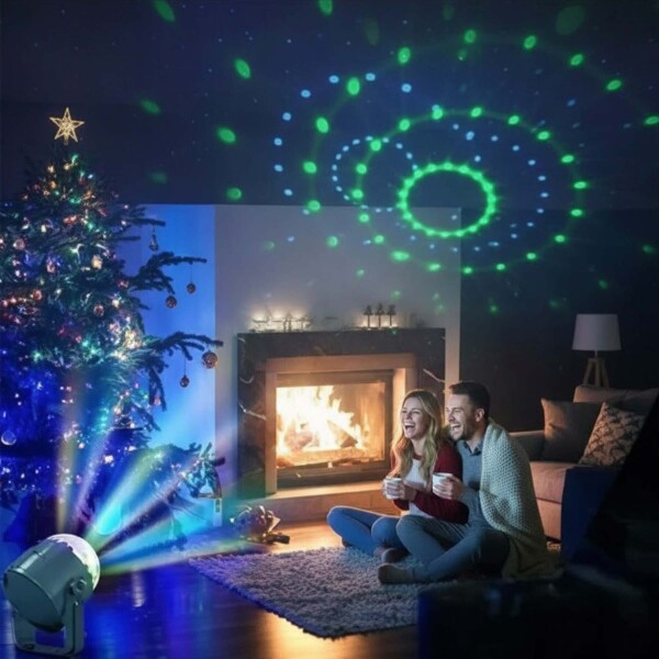 Luz De Escenario Led Bola De Luces UV Control Remoto 6W 220V Color Negro