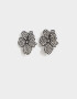 Aros Pasantes Flores Aros Pasantes Con Flores - Plateado Hematite