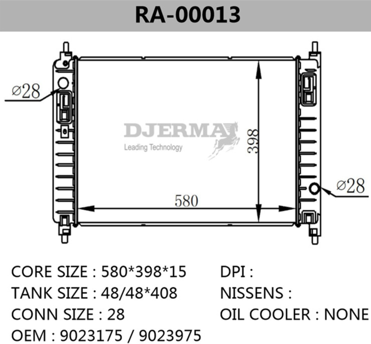 RADIADOR CHEVROLET SAIL 58x40 - 