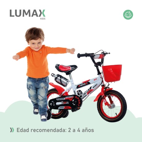 Bicicleta Rodado 12 Con Canasto Y Caramañola Niño Niña Naranja