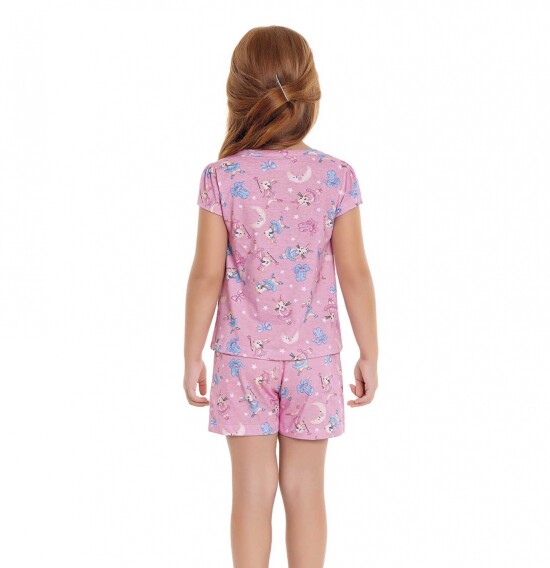 Conjunto pijamas para niñas (blusa y shorts) ROSA