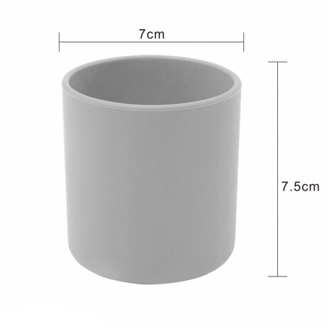 Set X10p Plato Comer Bebe Silicona+ Cubierto Vaso Gris