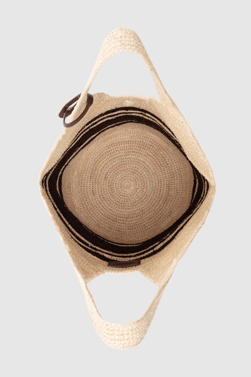 BOLSO LEAH STRIPES HOBO RAFIA Combinado