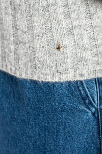 Sweater Grueso Acanalado Gris