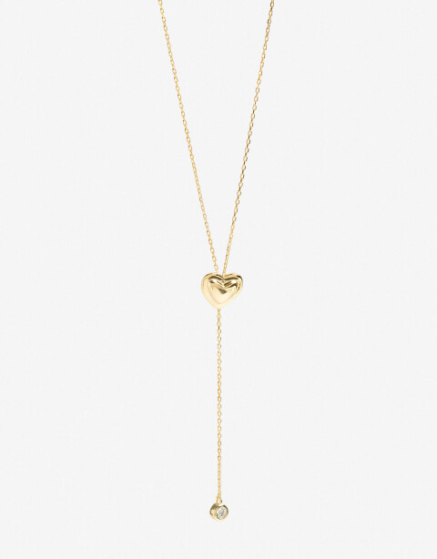 Collares Cortos Strass Collar Corto Plata 925 Corazón - Dorado