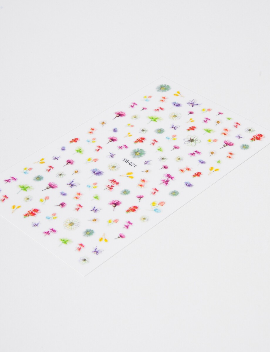 Pack stickers para uñas naturaleza - multicolor 