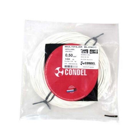 CABLE MULTIFILAR 0,50MM2 BLANCO CONDEL CABLE MULTIFILAR 0,50MM2 BLANCO CONDEL