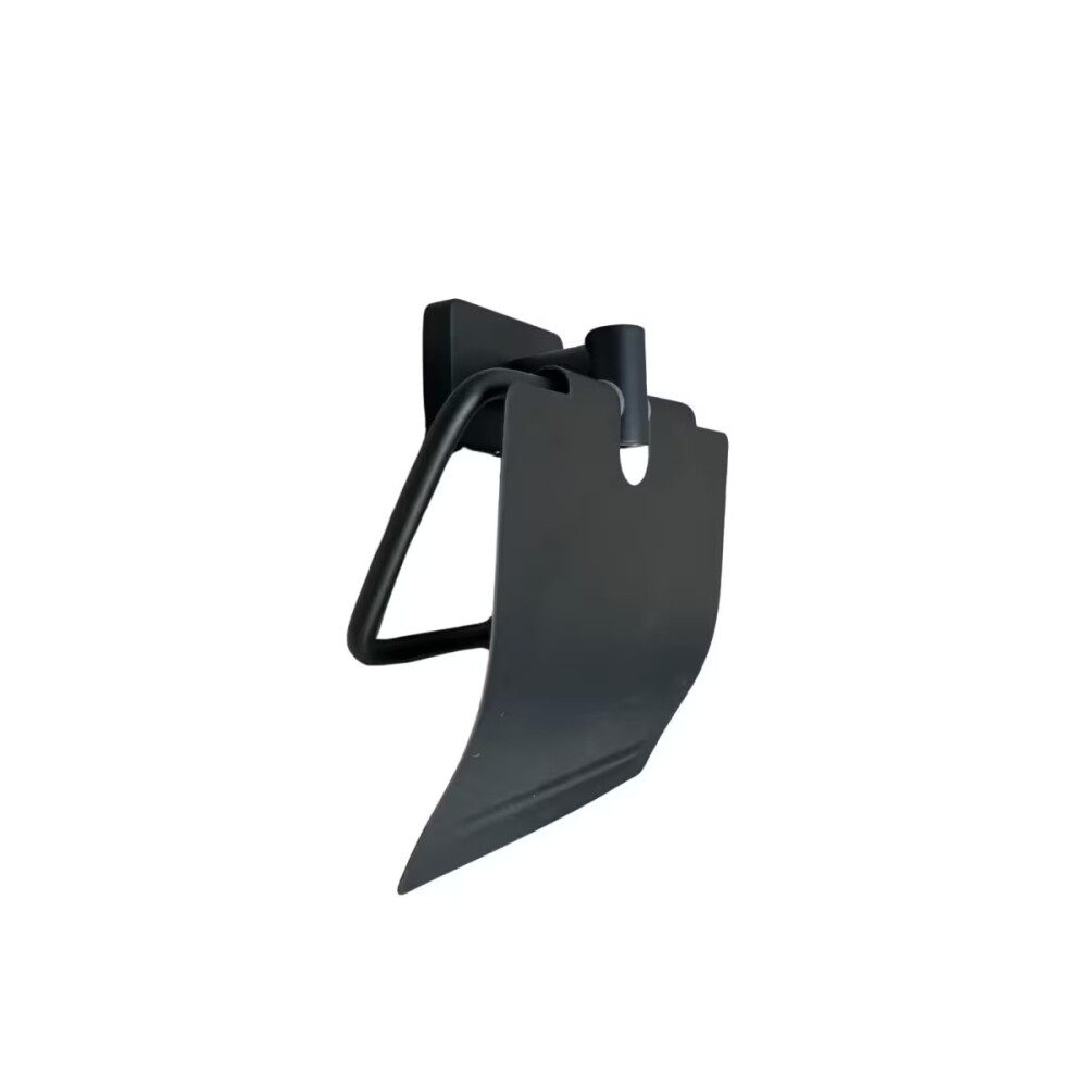 Porta rollo con tapa Negro Mate NOAR Porta Rollo Con Tapa Negro Mate Noar