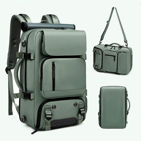 Mochila Bolso Viaje Carry On Impermeable N 1 Laptop Verde