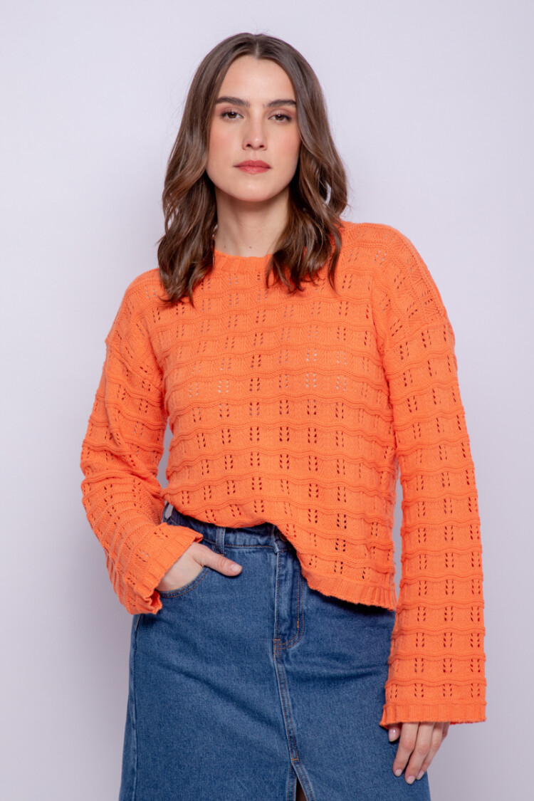 SWEATER CLAVIA Coral Oscuro