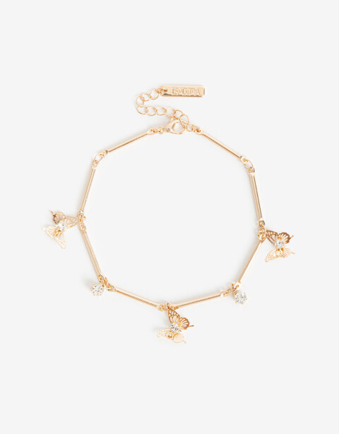 Pulseras Flexibles Metal Pulsera Flexible Metal Mariposa - Dorado
