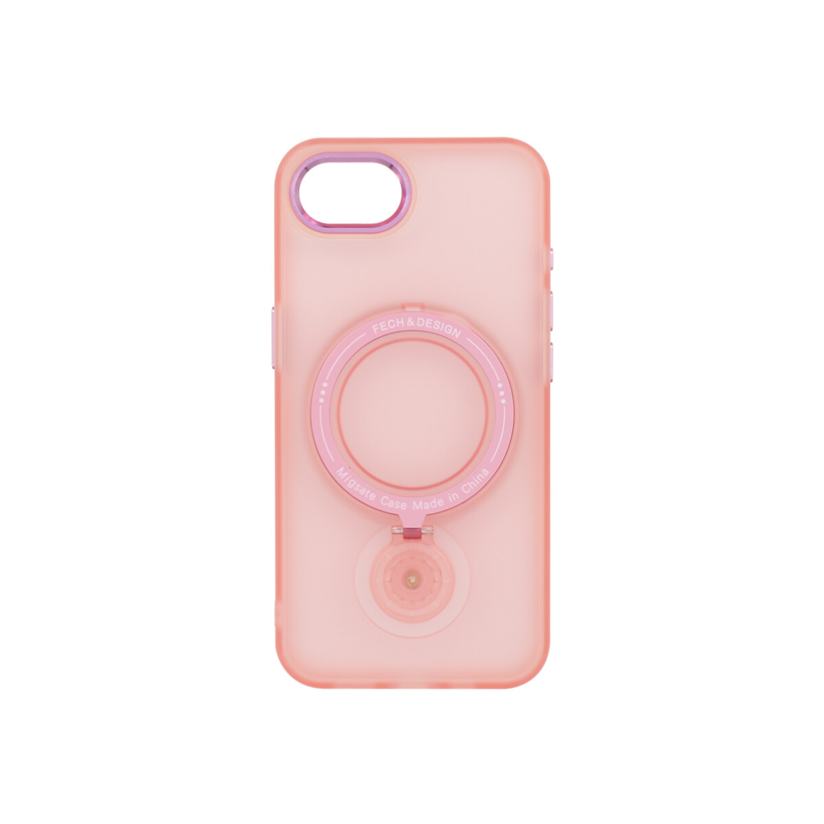 Protector para iPhone 16e con anillo magnetico color rosa 