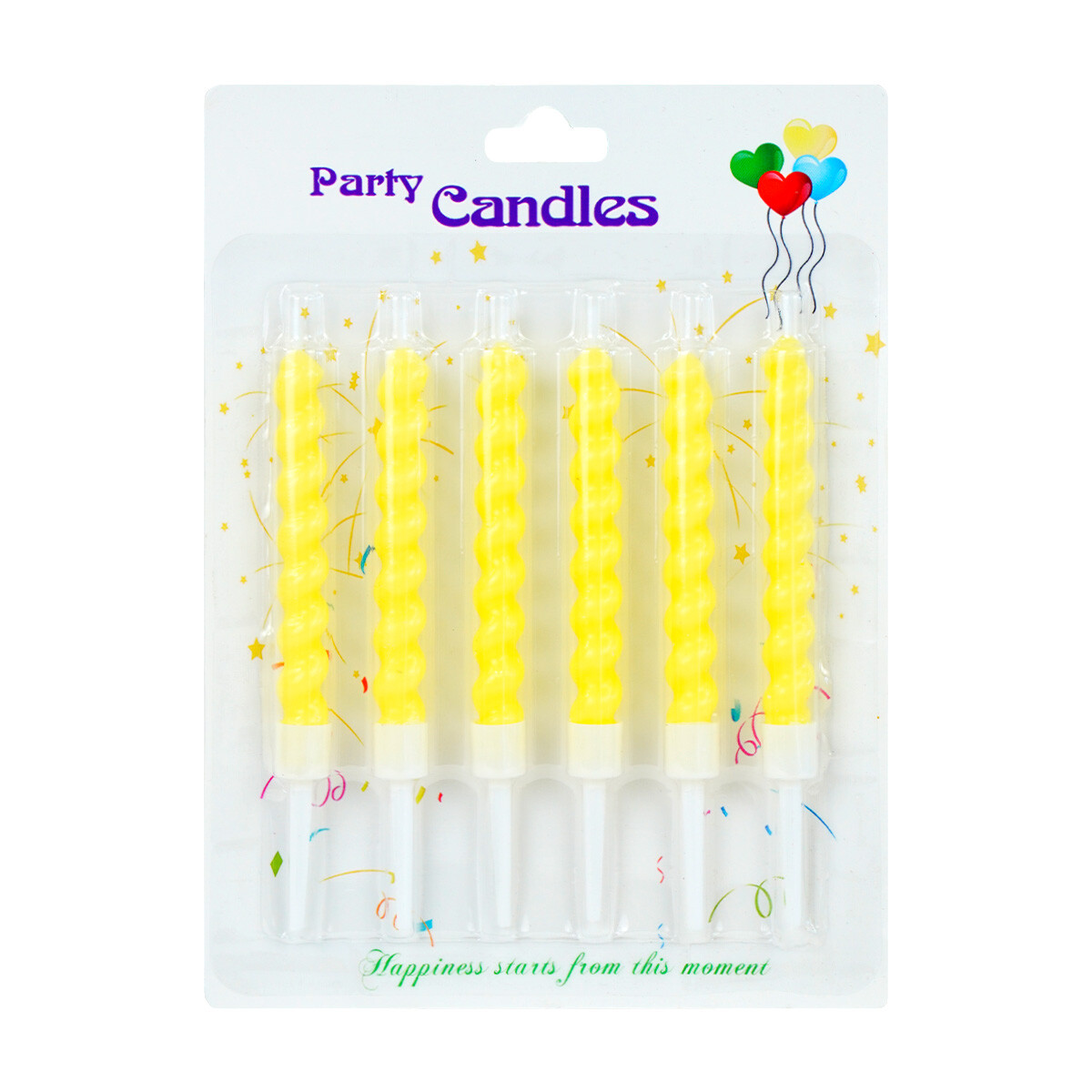 Vela de cumpleaños torneada 