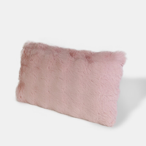COJIN RECT FELPUDO ROSA 30X50CM Unica