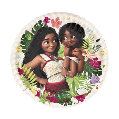 Cotillón Platos Descartables x 8 Moana U