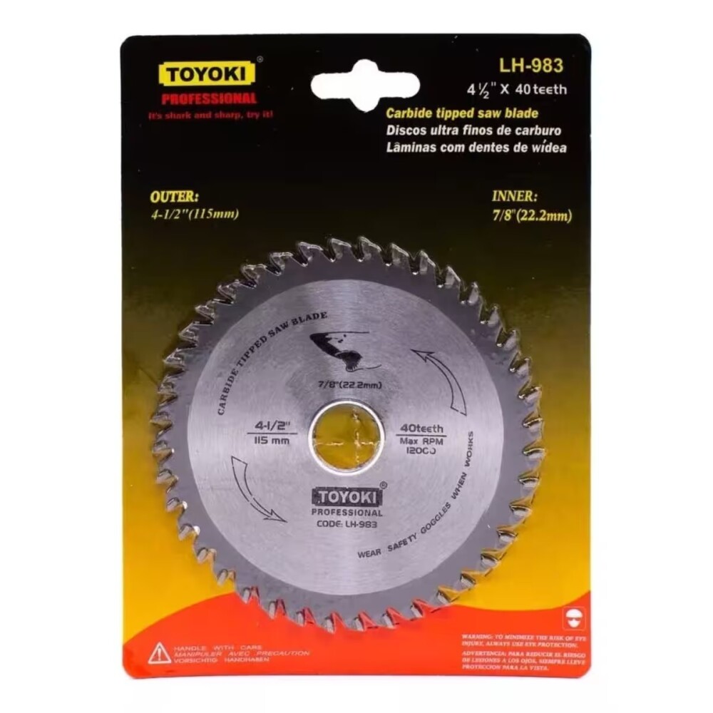 Disco para madera 4.1/2" 40 dientes Disco Para Madera 4.1/2" 40 Dientes