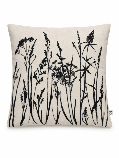 FUNDA ALMOHADON LILLE FLOWER NEGRO