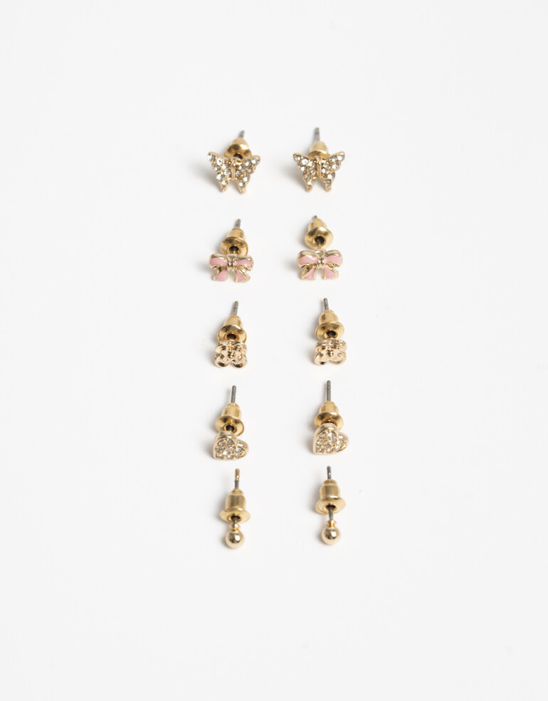 Aros Sets Metal Set De Aros Pasantes Dorado - Dorado