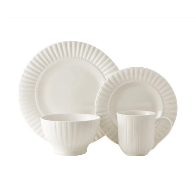 SET 16 PIEZAS STONEWERE D27-20-15/410ML MAISON WHITE THOMSON SET 16 PIEZAS STONEWERE D27-20-15/410ML MAISON WHITE THOMSON